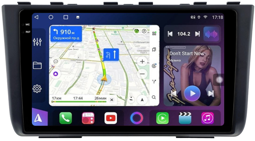 Магнитола для Hyundai Creta 2 2021-2022, Solaris HC 2024+ (рамка черная матовая) - FarCar GX10-3114F1 монитор 10.36" 2K QLED на Android 14, TS20, 6+128Гб, CarPlay, 4G SIM-слот