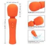 Оранжевый вибромассажер Stella Liquid Silicone Mini Massager - 14,5 см. (Цвет: оранжевый)