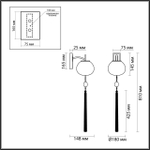 Бра Odeon Light 5432/1W FIOLENT