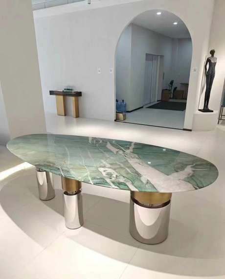 Стол Lagos, 180х90 см, глянцевый керамогранит