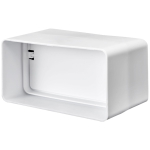 Соединитель вентиляционный пластик, плоский, d120 мм, 60 мм, обр.клап, Эвент, 60120СКПО