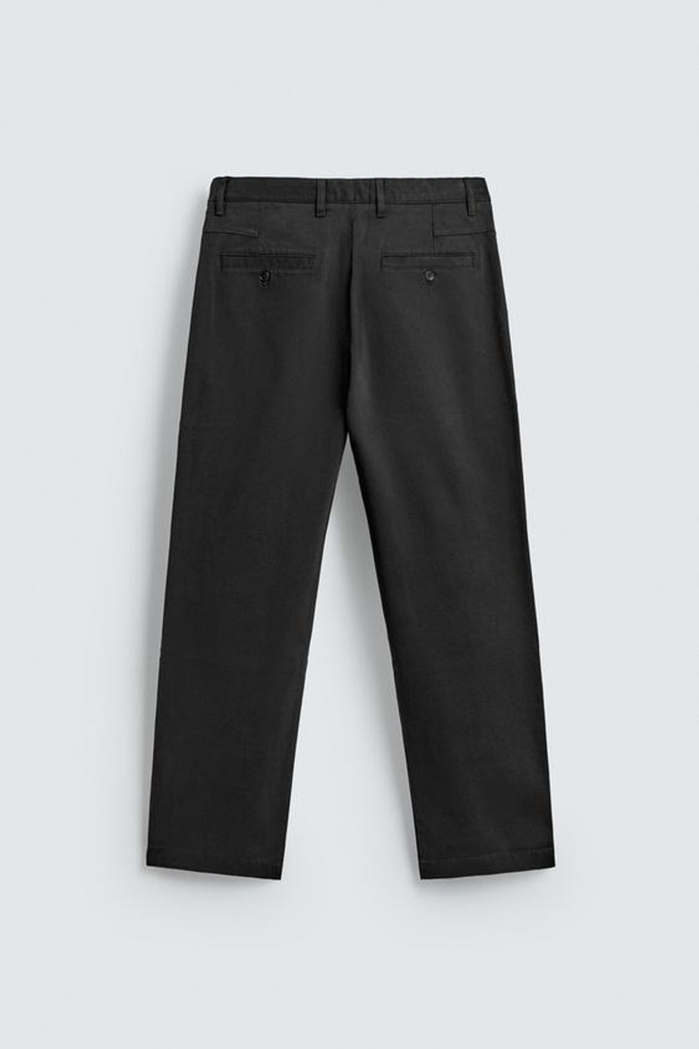 ZARA БРЮКИ ЧИНОС REGULAR FIT, ЧЕРНЫЙ