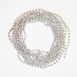 Бусы новогодние SY17ZL-162 шарики 6мм,длина 5м серебро