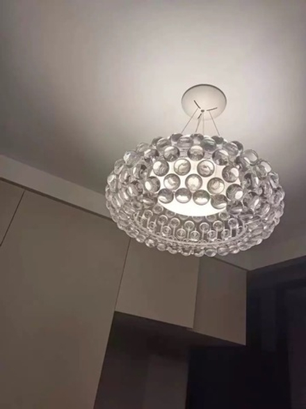 Pendant design lamp CABOCHE media by Foscarini (Clear)