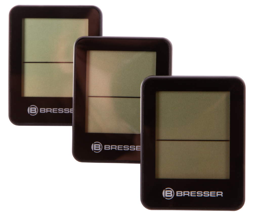Гигрометр и термометр Bresser Temeo Hygro, набор 3 шт., черный