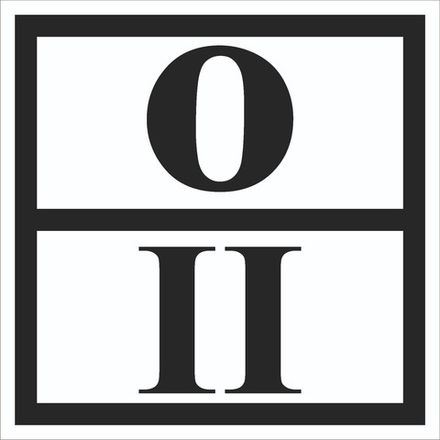 Наклейки на виниловой плёнке Знак отходов 2 класса опасности, 30x30 cм