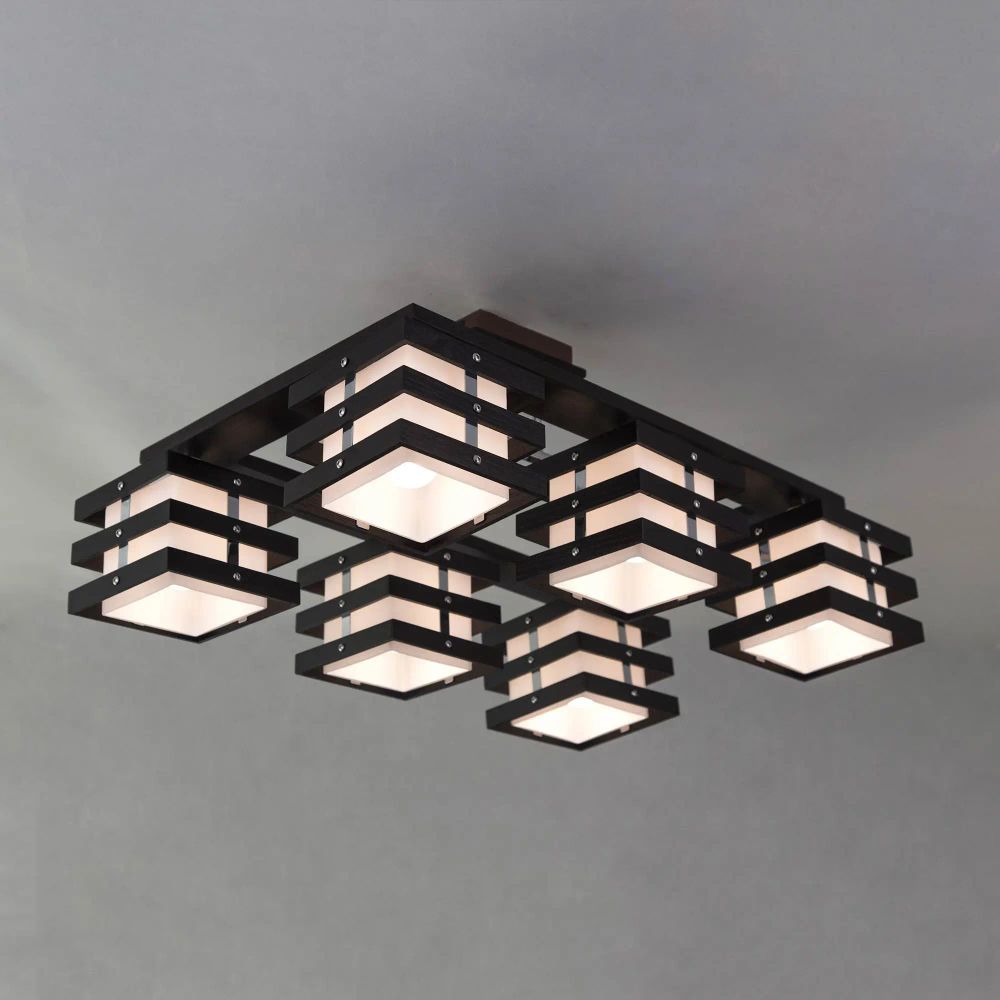 Citilux Киото CL133161 Люстра деревянная Венге Хром