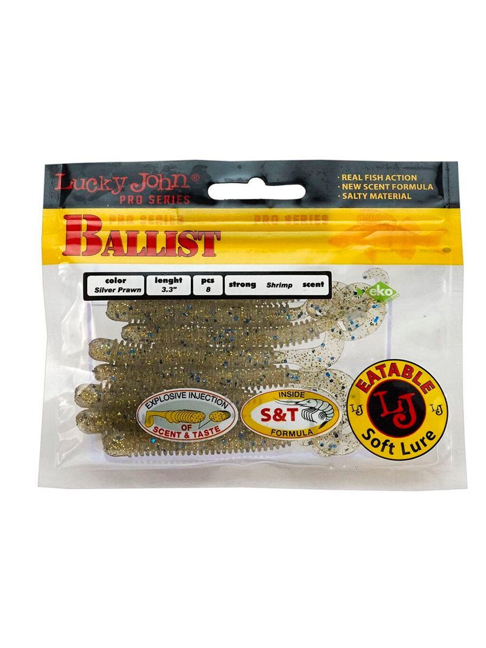 Твистеры съедобные LJ Pro Series BALLIST 3.3in (08.40)/F08 8 шт. в упак.