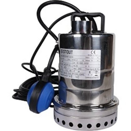 Насос дренажный STOUT с поплавком, кабель 10 м