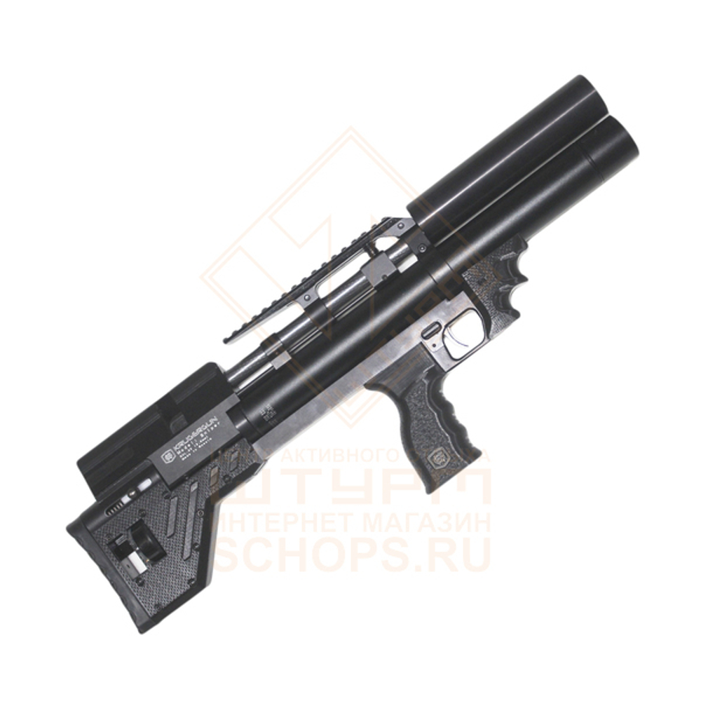 Винтовка пневматическая Krugergun PCP Снайпер буллпап 300 мм, редуктор, cal 5.5, передний вз, Black