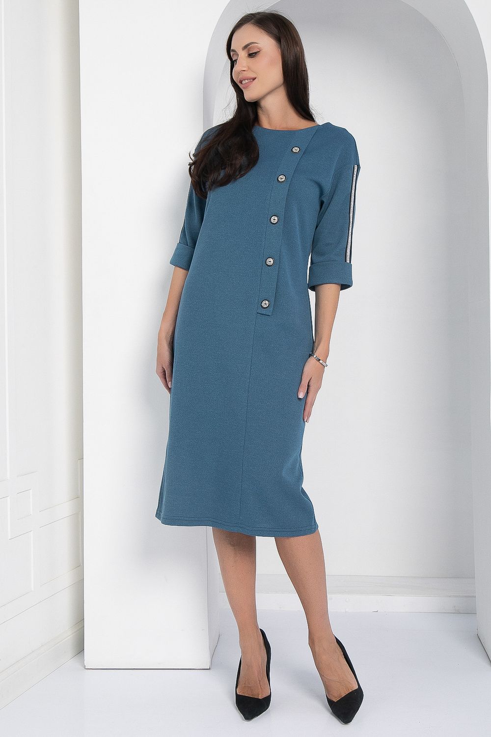 Платье Простота в деталях (джинс) П12622-5 LT Collection