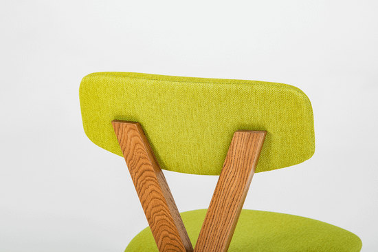 Стул Твист (дуб/светлый дуб с коричневой патиной/ткань 2-100 SWEET green)