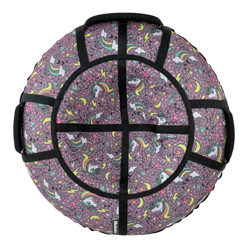 Тюбинг Hubster Люкс Pro S Единорог серый