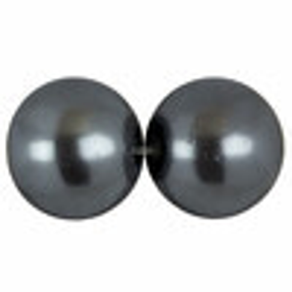 Бусина стеклянная "Zlatka"  на подложке в пакете с европодвесом стекло №25 серый