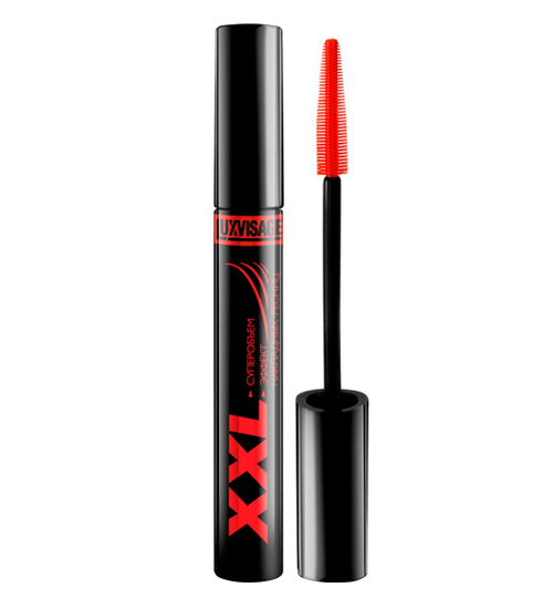 Тушь для ресниц "LUX VISAGE" XXL Суперобъем+Эффект накладных ресниц 9 мл Чёрная