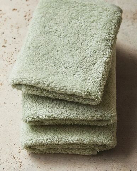 Zara Home - Набор хлопковых полотенец для рук (комплект из 3 предметов)), зеленый, 30х30 см