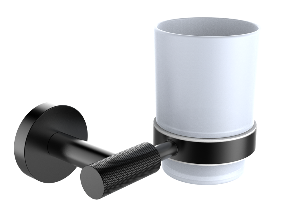 5505-C Стакан нас., стеклянная (ЧЕРНЫЙ) ViEiR  (24/1шт)