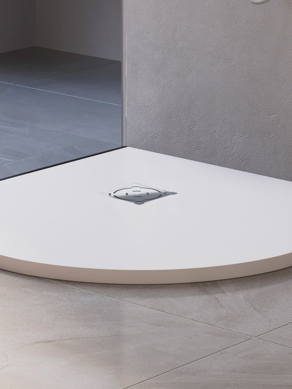 Душевой поддон полукруглый RGW ST/R-W Белый (900x900)