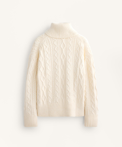 Oysho Джемпер с высоким воротом, экрю