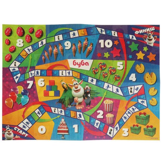 Азбука и счёт.  Буба. ИнтерАктивная настольная игра. 350х230х55 мм. Умные игры