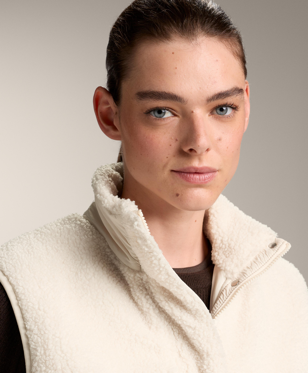 Oysho Жилет из искусственной овчины, экрю