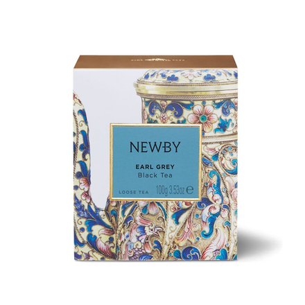 Чай черный с бергамотом листовой Newby Earl Grey, 100 г