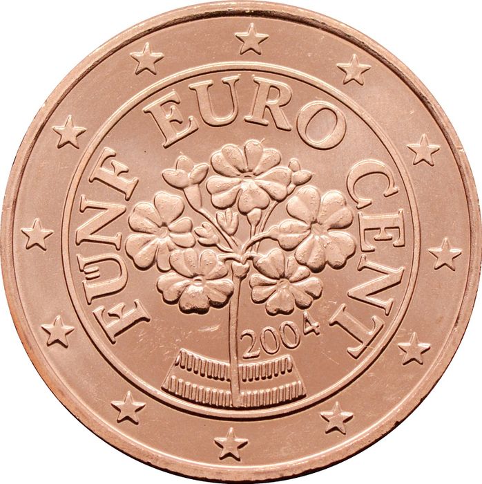 5 евроцентов 2004 Австрия (5 euro cent)