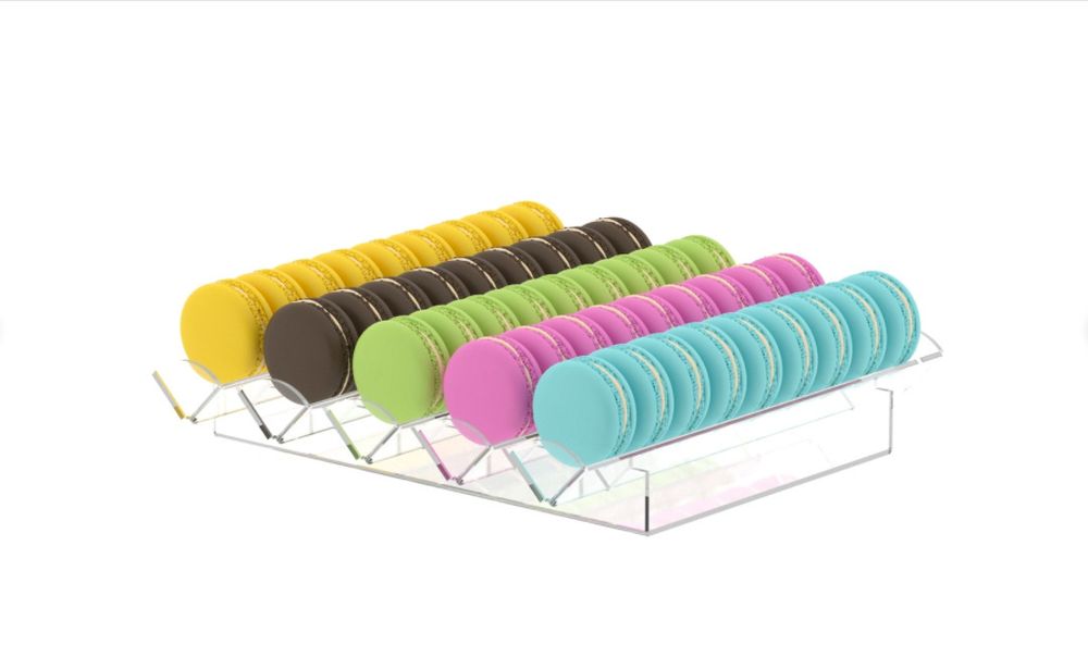 Подставка для макарун на 5 рядов , 295х300мм , прозрачное оргстекло