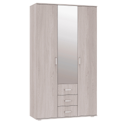 Шкаф трехдверный для одежды Белла, ясень белый