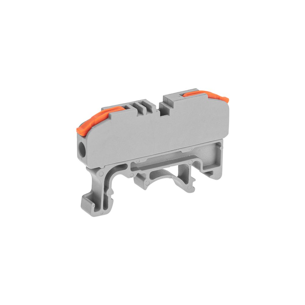 Клемма СМК 222-421D проходная 1-полюсная, с креплением на DIN-рейку (0,08-4 мм²), серая (5 шт./уп.)
