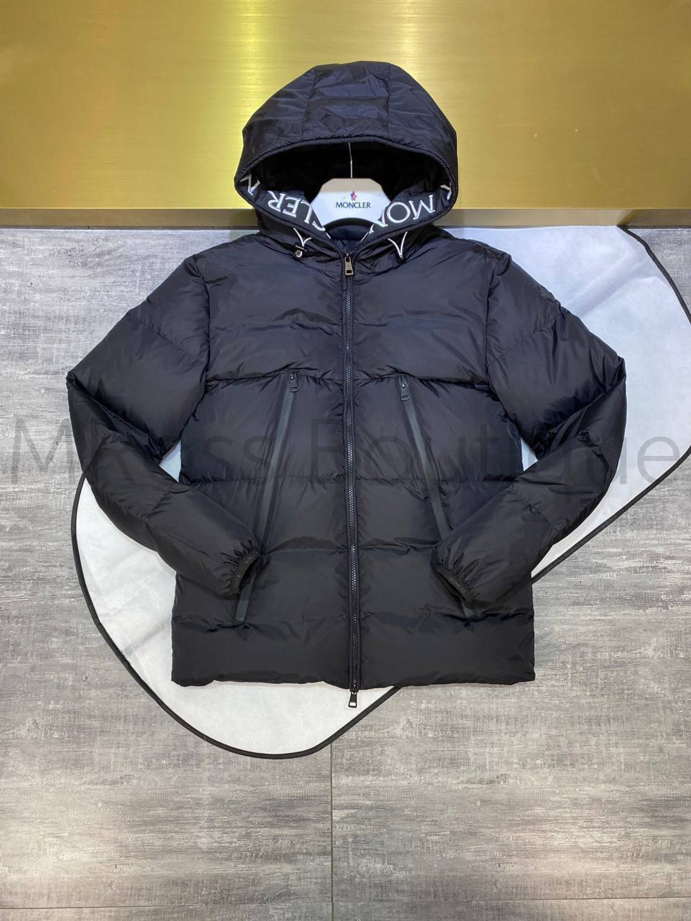 Мужская дутая пуховая куртка Moncler премиум класса с капюшоном