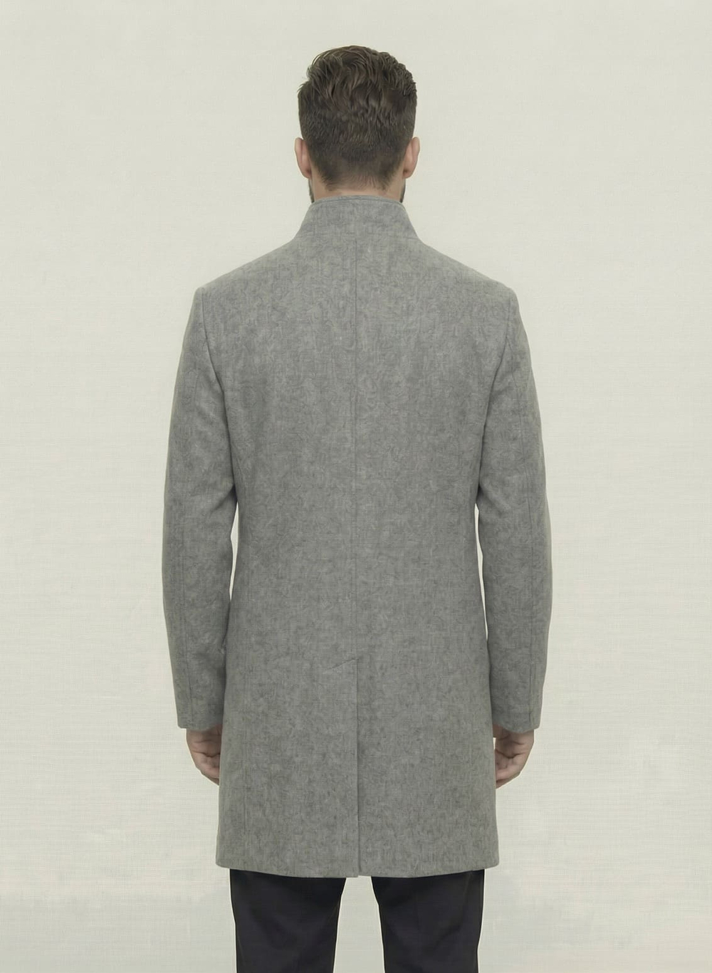 Мужское пальто (светло-серое) С30