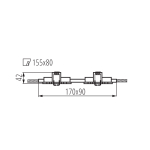 Светильник точечный двойной черный KANLUX SEIDY CT-DTL250-B