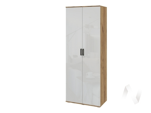 Шкаф 2-х ств Гостиная Виста (дуб крафт/белый глянец холодный)