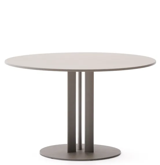 Уличный стол Sedalis Ø80 см, серо-коричневый