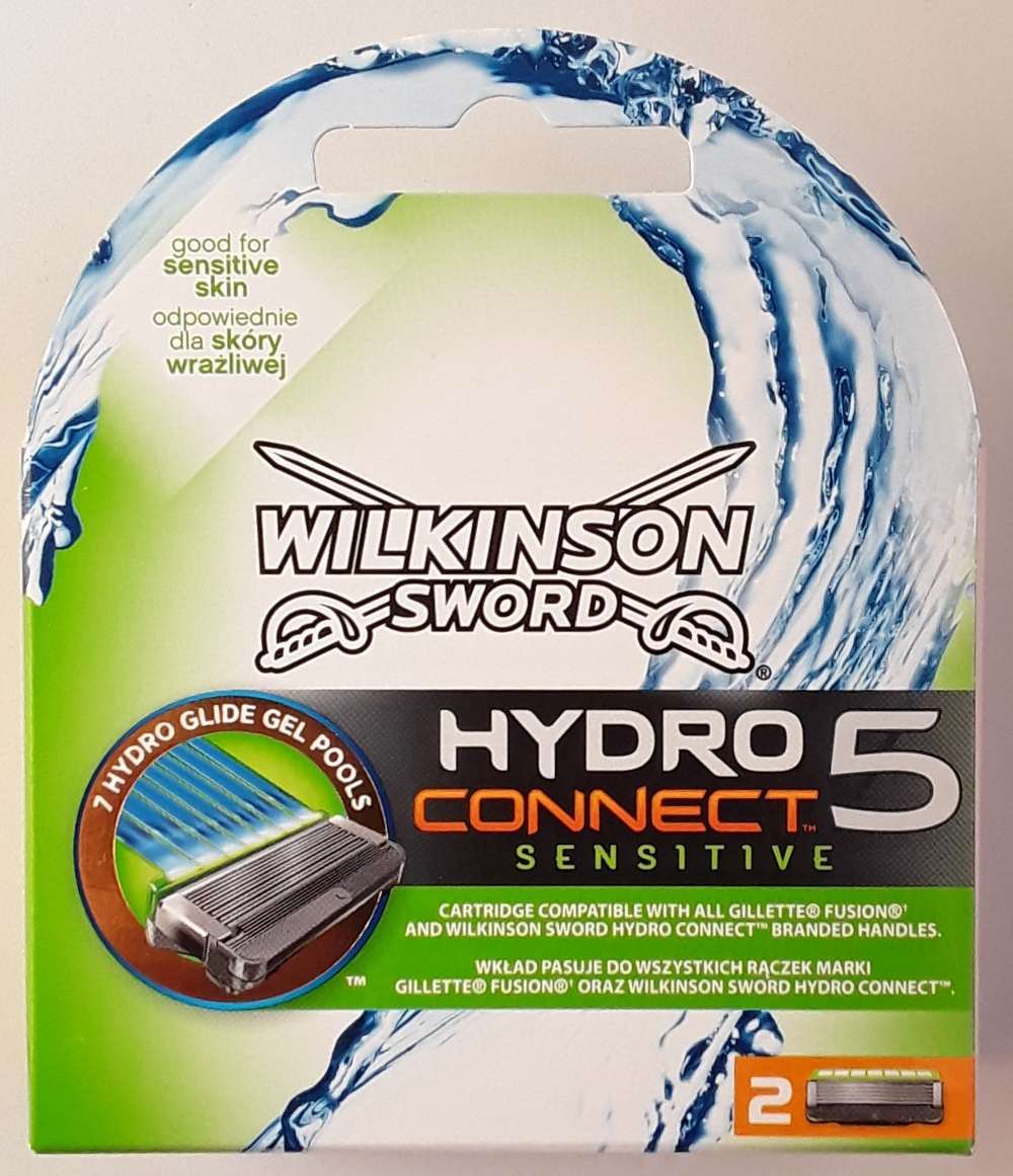 Wilkinson Sword кассеты Hydro-5 CONNECT 2шт с креплением на станок Fusion