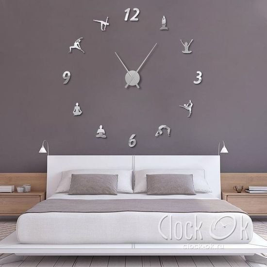 Настенные 3D часы Йога