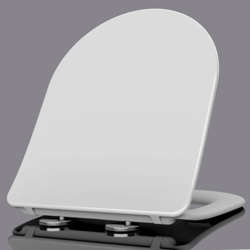 Сиденье для унитаза  WAVE ALPINA дюропласт, микролифт, БЕЛЫЙ глянец