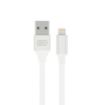 Дата-кабель USB - Lightning, 2А, 1м, нейлон, белый