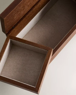 ZARA HOME ПРЯМОУГОЛЬНАЯ ДЕРЕВЯННАЯ ШКАТУЛКА ДЛЯ ДРАГОЦЕННОСТЕЙ, КОРИЧНЕВЫЙ