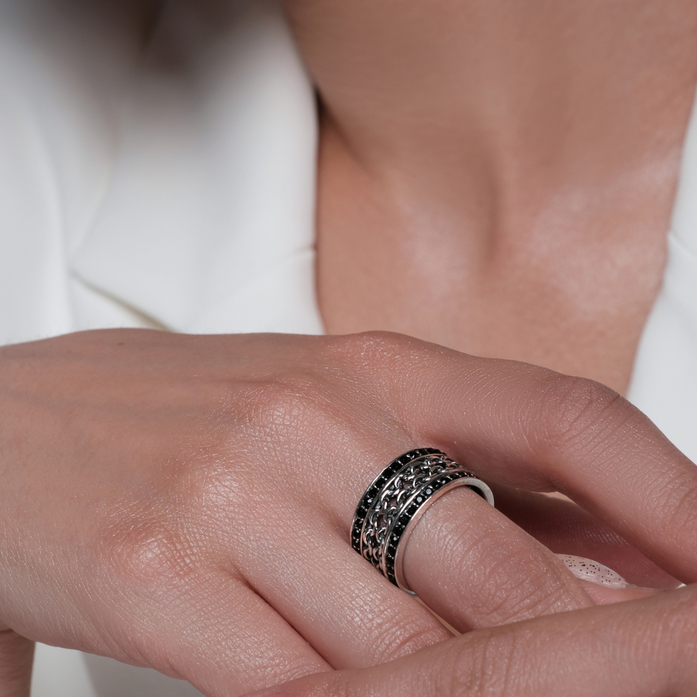 "Макатава" кольцо в серебряном покрытии