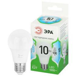 Лампа светодиодная ЭРА GREEN LINE LED A60-10W-840-E27 GL 10Вт груша яркий белый свет E27 | Лампы cветодиодные Груша (A)