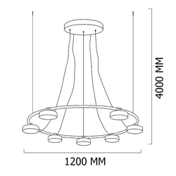 Подвесная Люстра Cary D120 By Imperiumloft