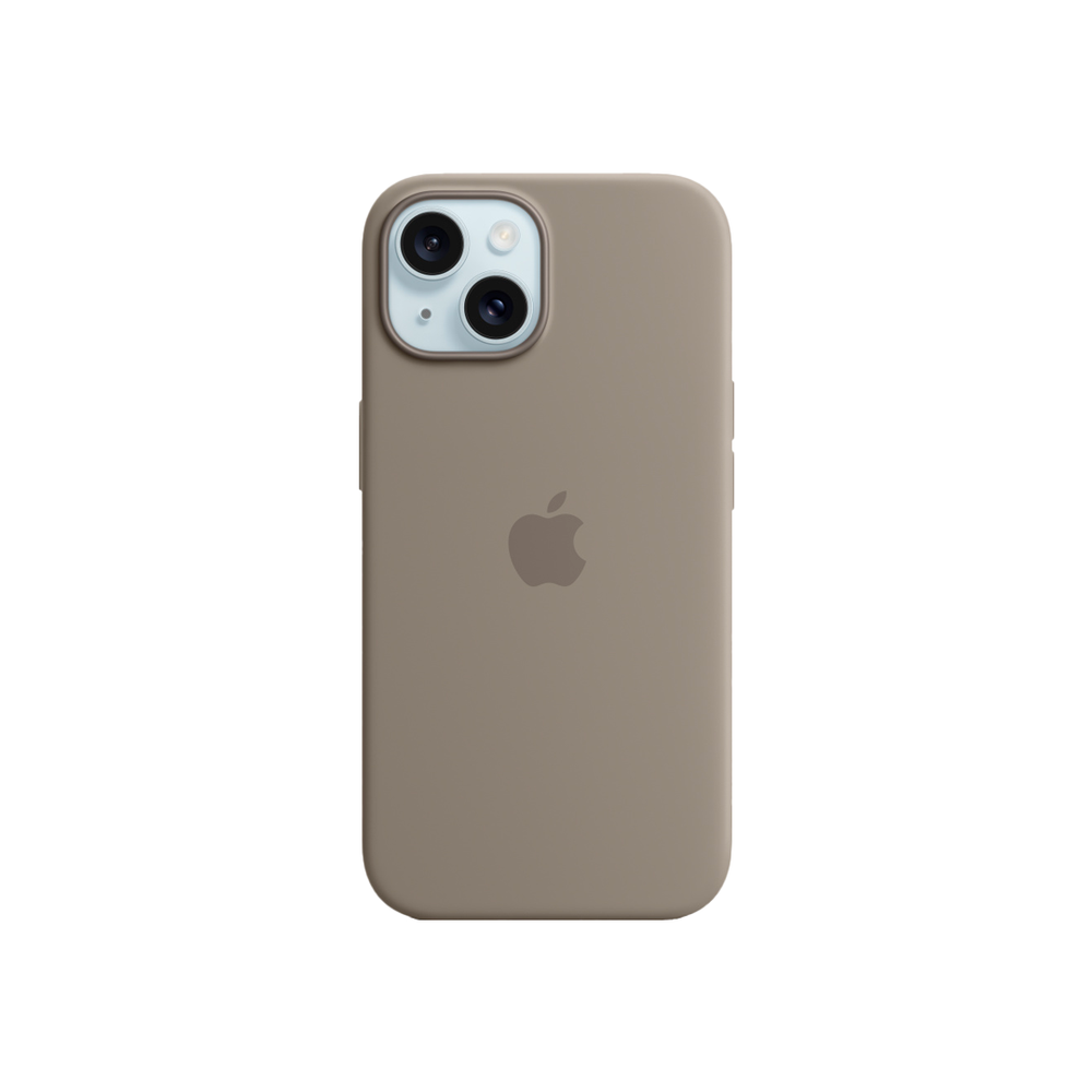 Силиконовый чехол с поддержкой MagSafe Apple Silicone Case для iPhone 15, Clay (Пепельно-коричневый)