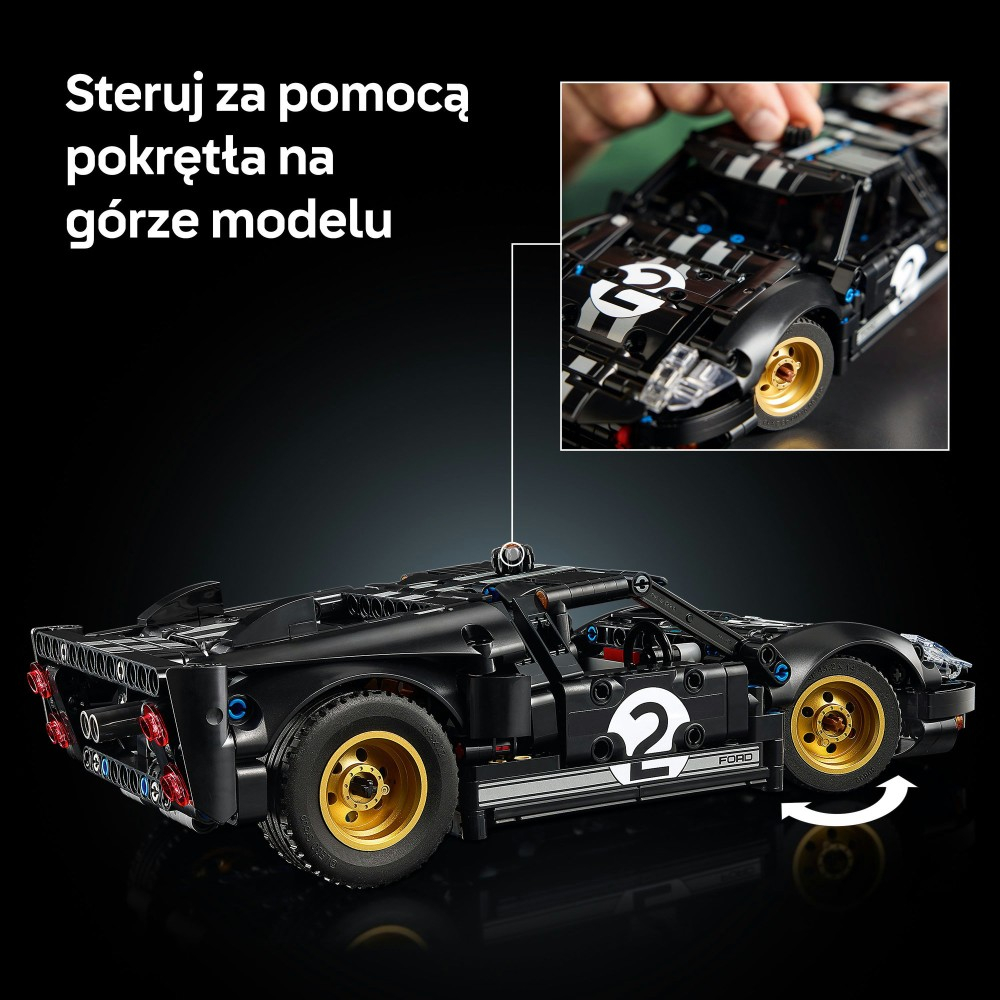 Конструктор LEGO Technic 42223 Гоночный автомобиль Ford GT40 MKII 1966 года — фото 8