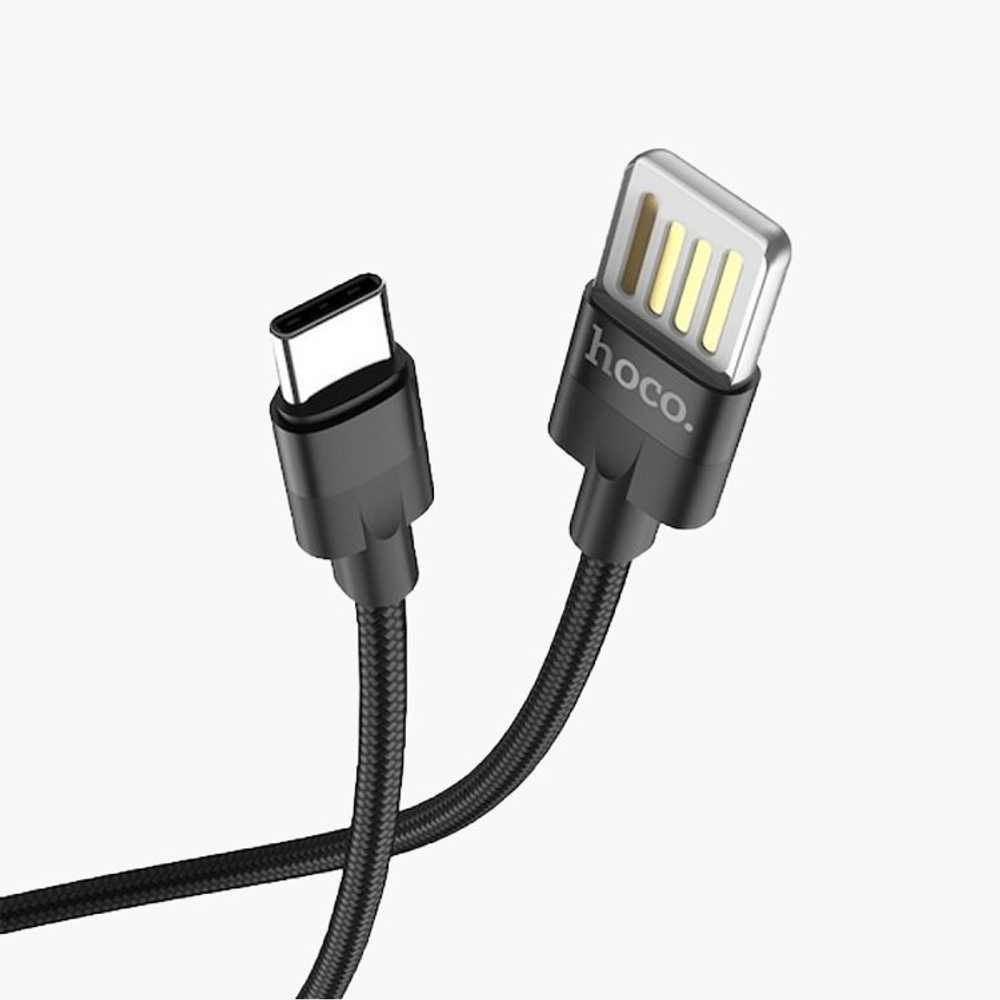 Кабель USB - Type-C Hoco U55 (оплетка нейлон) Черный