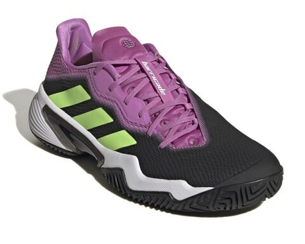 Мужские кроссовки теннисные Adidas Adizero Barricade M - carbon/signal green/pulse lilac