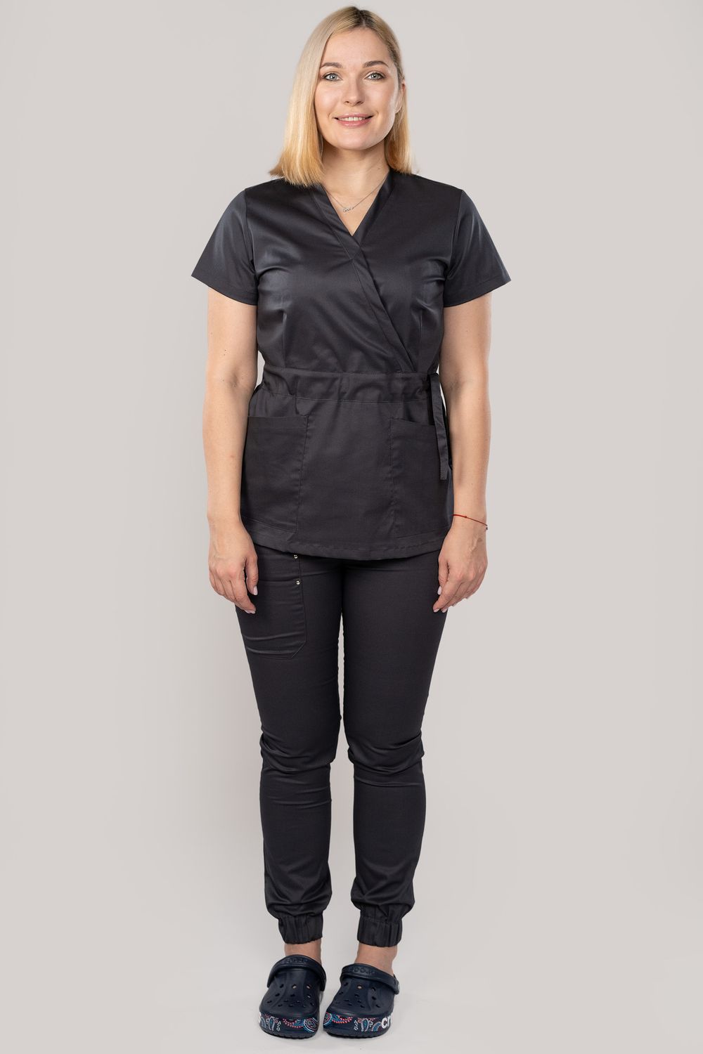 Костюм медицинский женский 386 ГРАФИТ