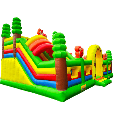 Коммерческий надувной батут «Зоомир 3», 11*7*5 м.