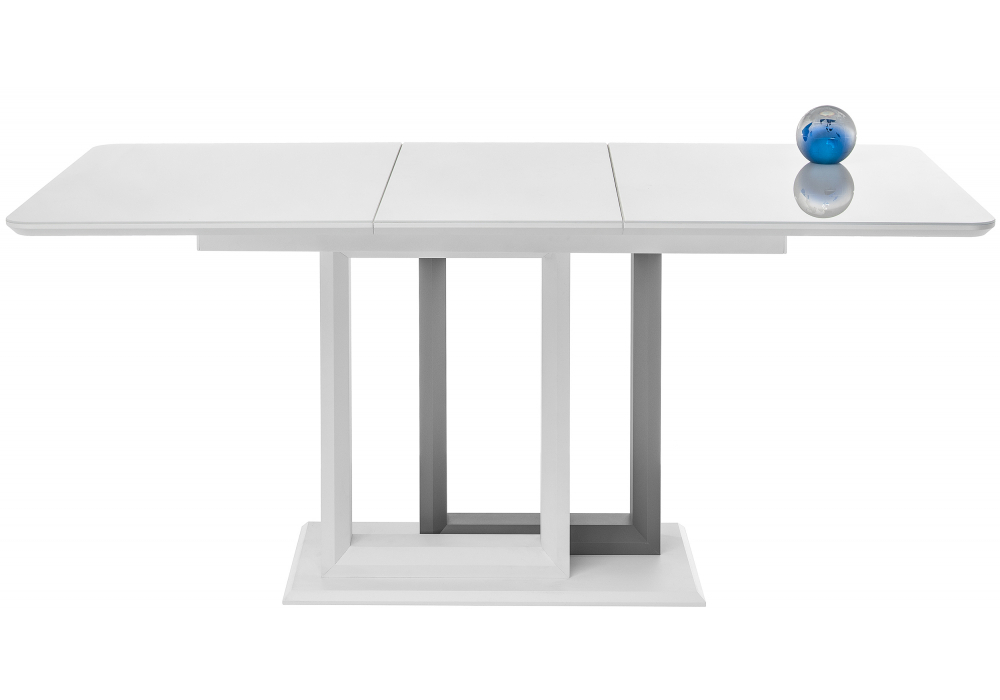 Стол стеклянный Woodville Санса белый, белая шагрень